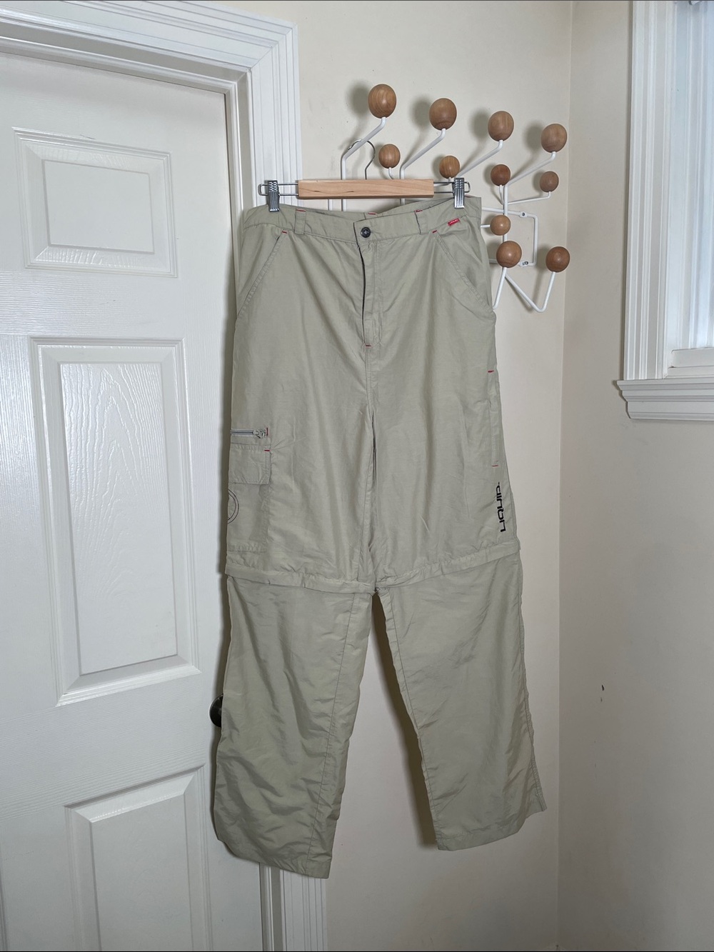 Liquid - Y2K Vintage Outdoor Wide Legged Convertable Pants - Khaki - 34